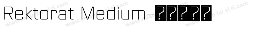Rektorat Medium字体转换